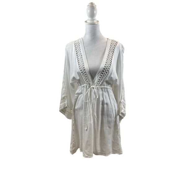 Brand new without Tags Raviya Brand White Bell Sleeve Swim Cover Up Size Small - Picture 5 of 10